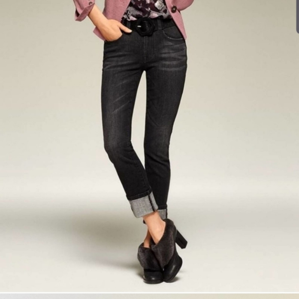 Cabi High Straight Jeans, Smolder Black, Womens 10